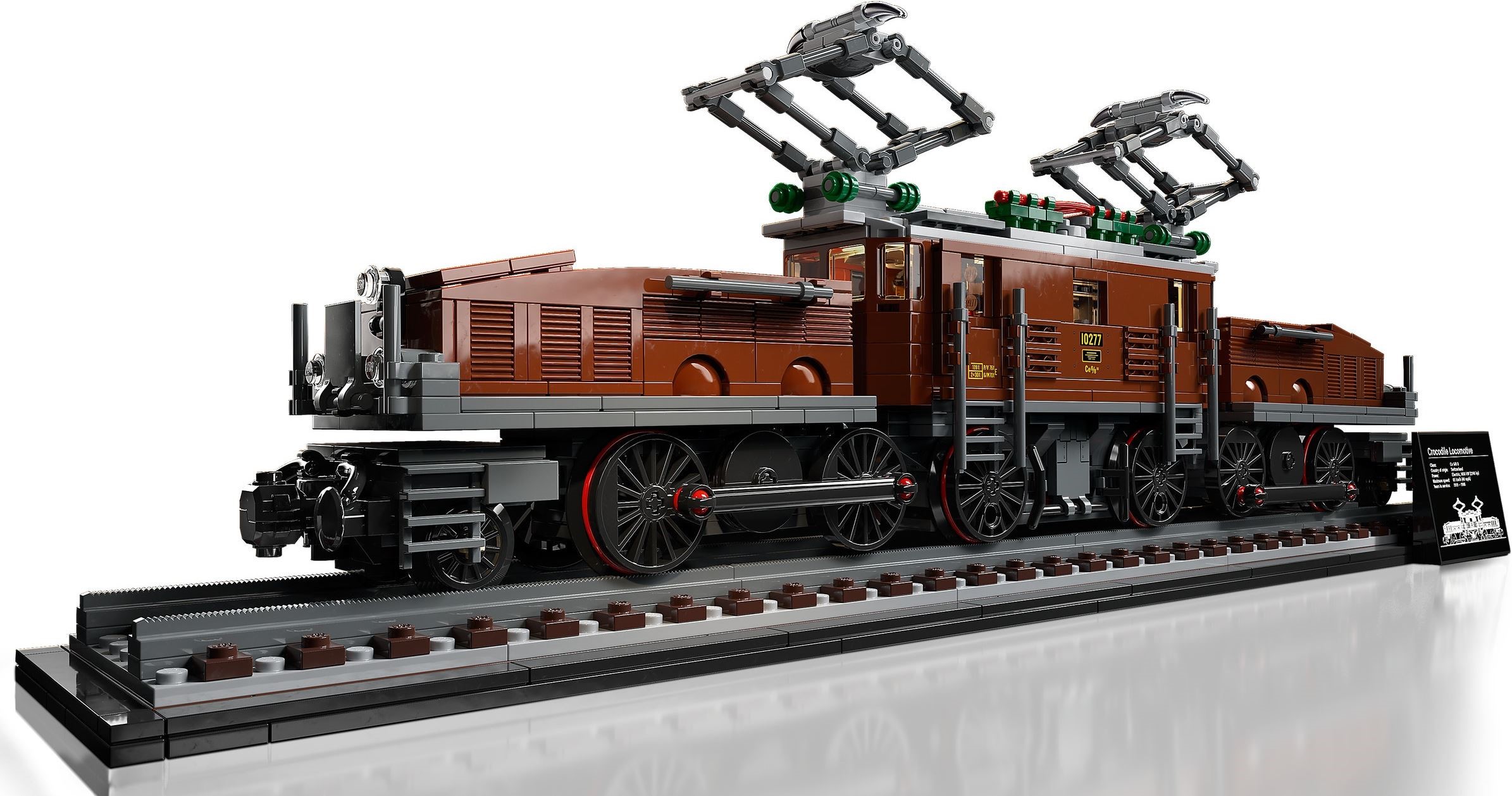 Zdjęcie galerii dla zestawu LEGO ICONS 10277 Lokomotywa Crocodile Pociąg Elektrowóz kolejka