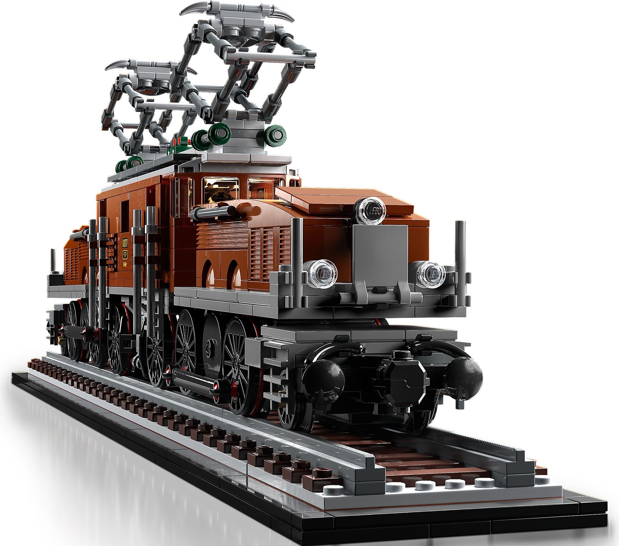 Zdjęcie galerii dla zestawu LEGO ICONS 10277 Lokomotywa Crocodile Pociąg Elektrowóz kolejka
