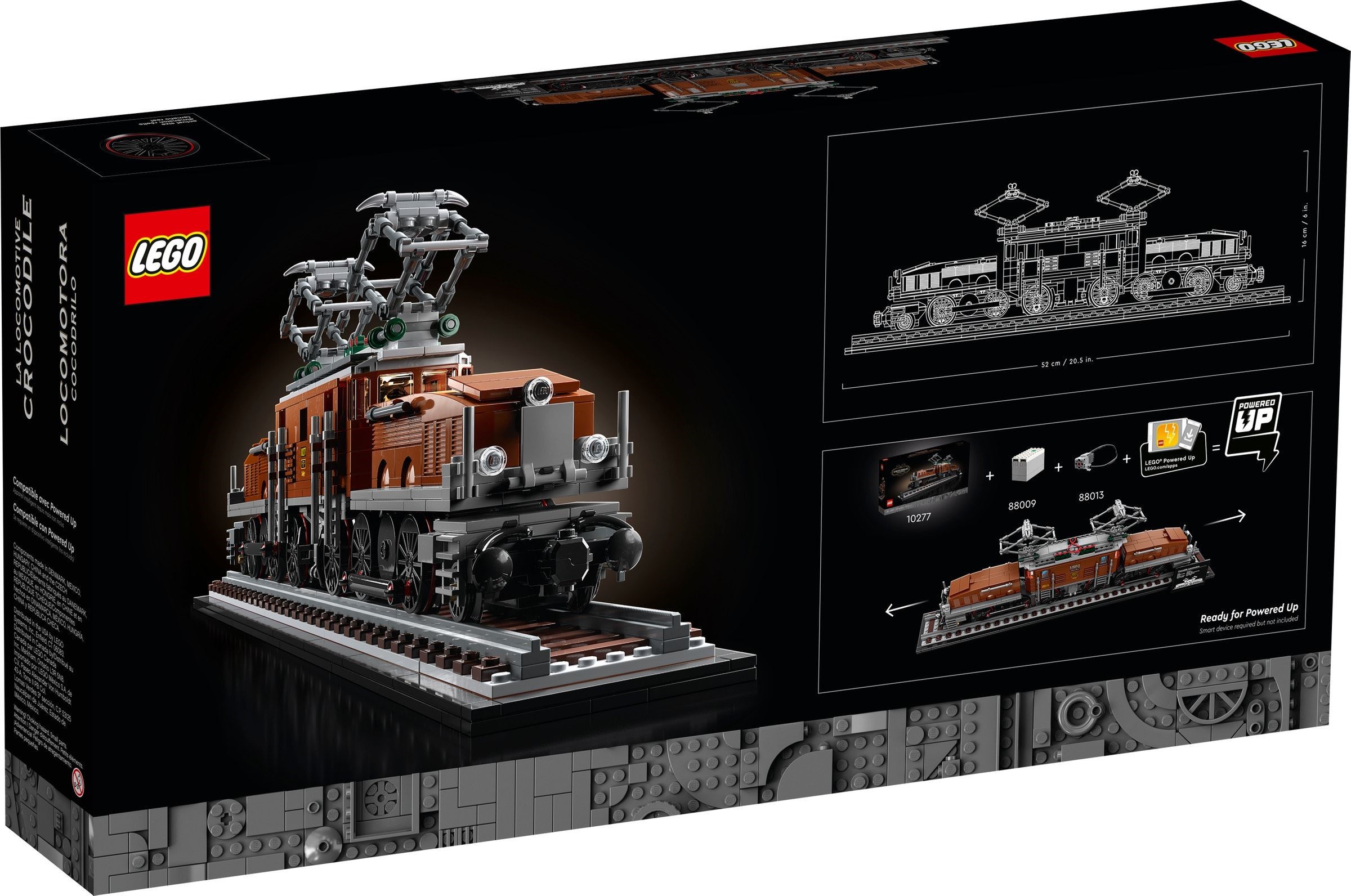 Zdjęcie galerii dla zestawu LEGO ICONS 10277 Lokomotywa Crocodile Pociąg Elektrowóz kolejka