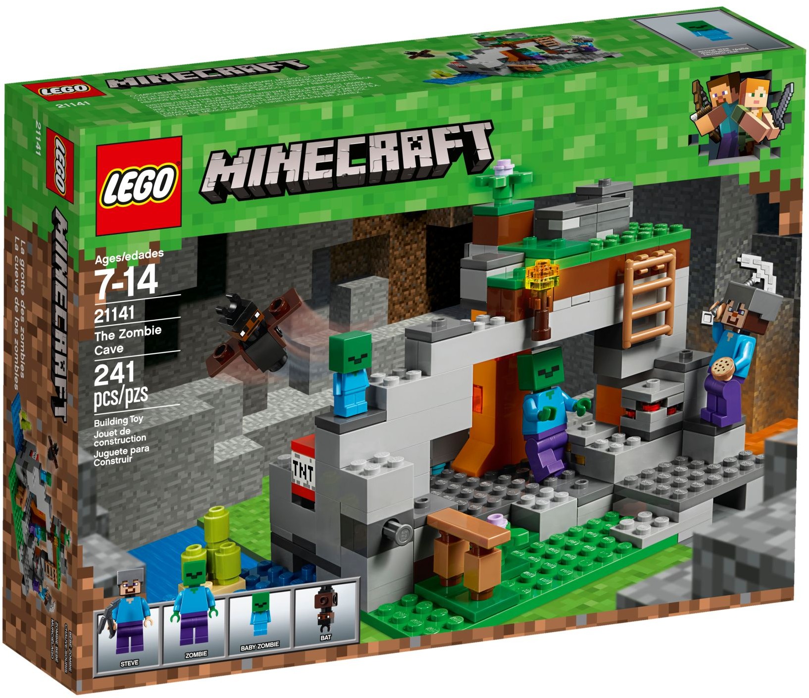 Zdjęcie galerii dla zestawu Klocki LEGO Minecraft Zombie Dungeon majkraft Loch zombie