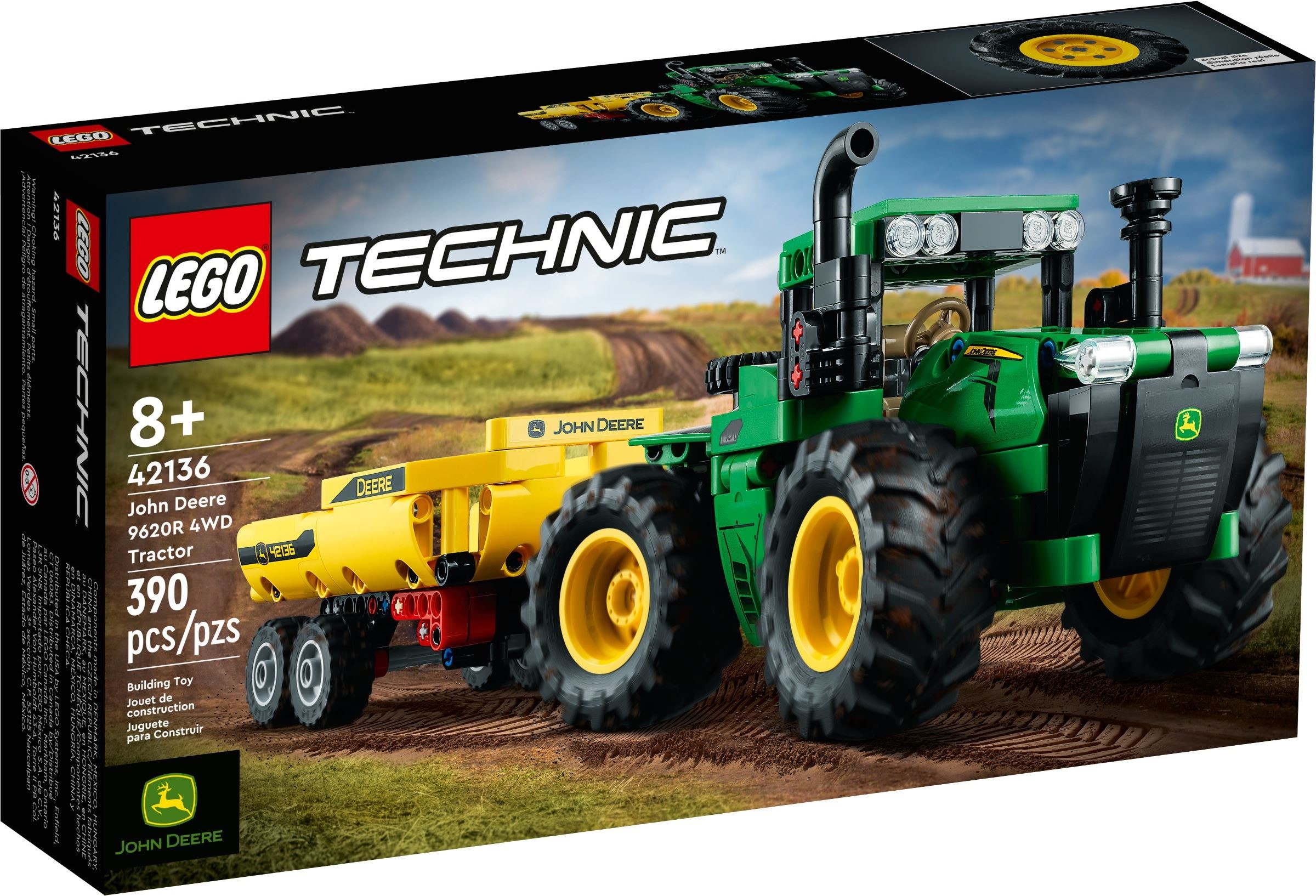 Zdjęcie galerii dla zestawu klocki LEGO Technic 42136 Traktor John Deere 9620R 4WD farmer rolnik