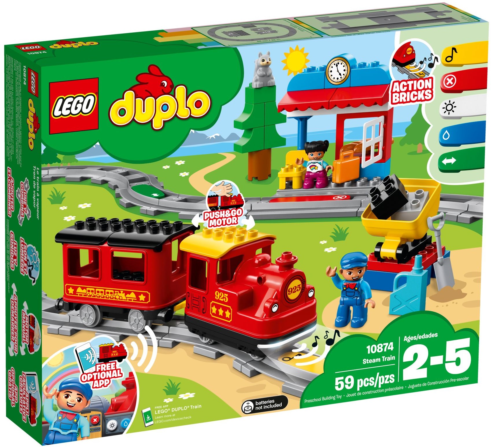 Zdjęcie galerii dla zestawu LEGO Duplo 10874 Pociąg parowy kolejka ciuchcia