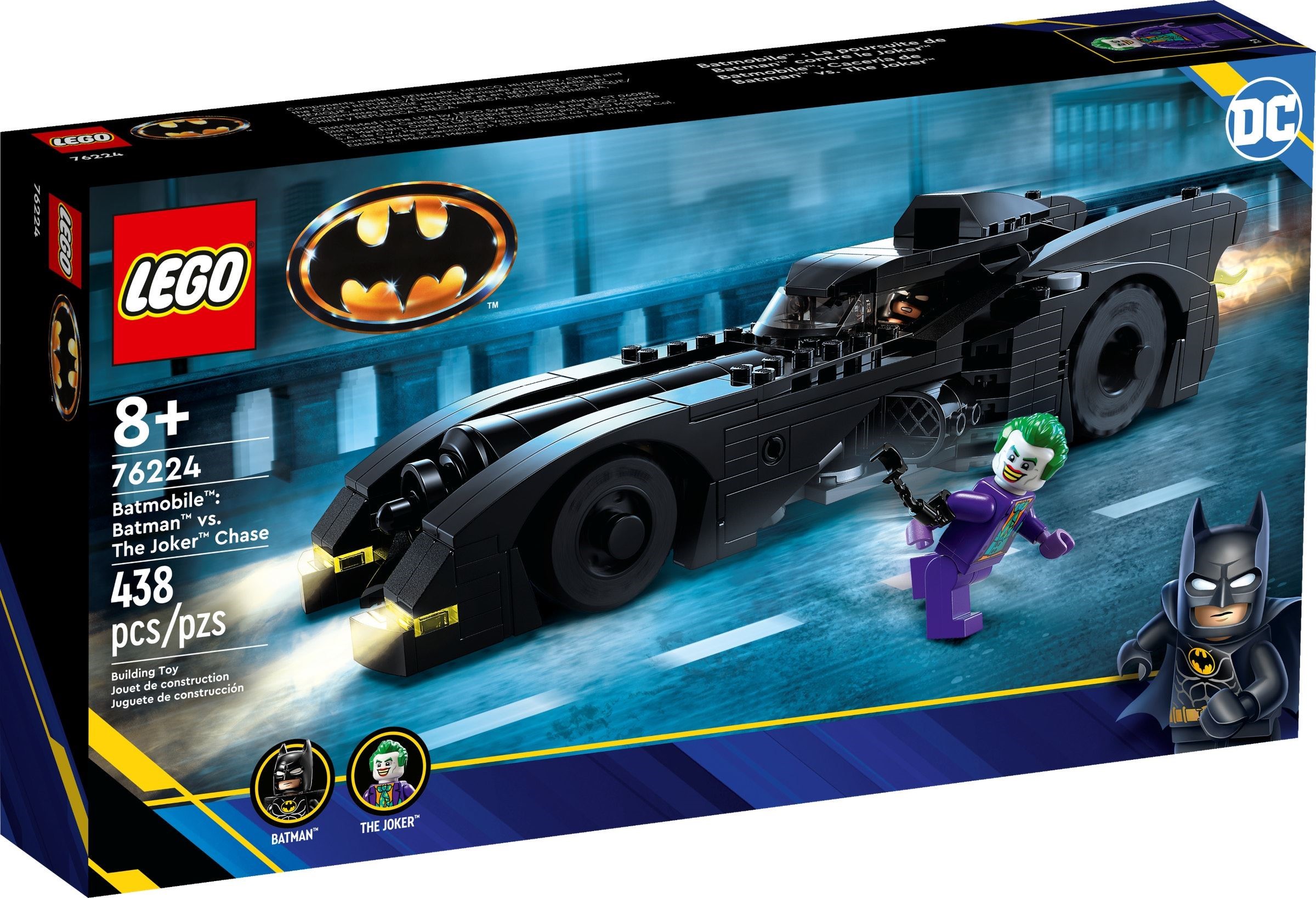 Zdjęcie galerii dla zestawu Zestaw klocków LEGO DC Batman Batmobil: Pościg Batmana za Jokerem 76224