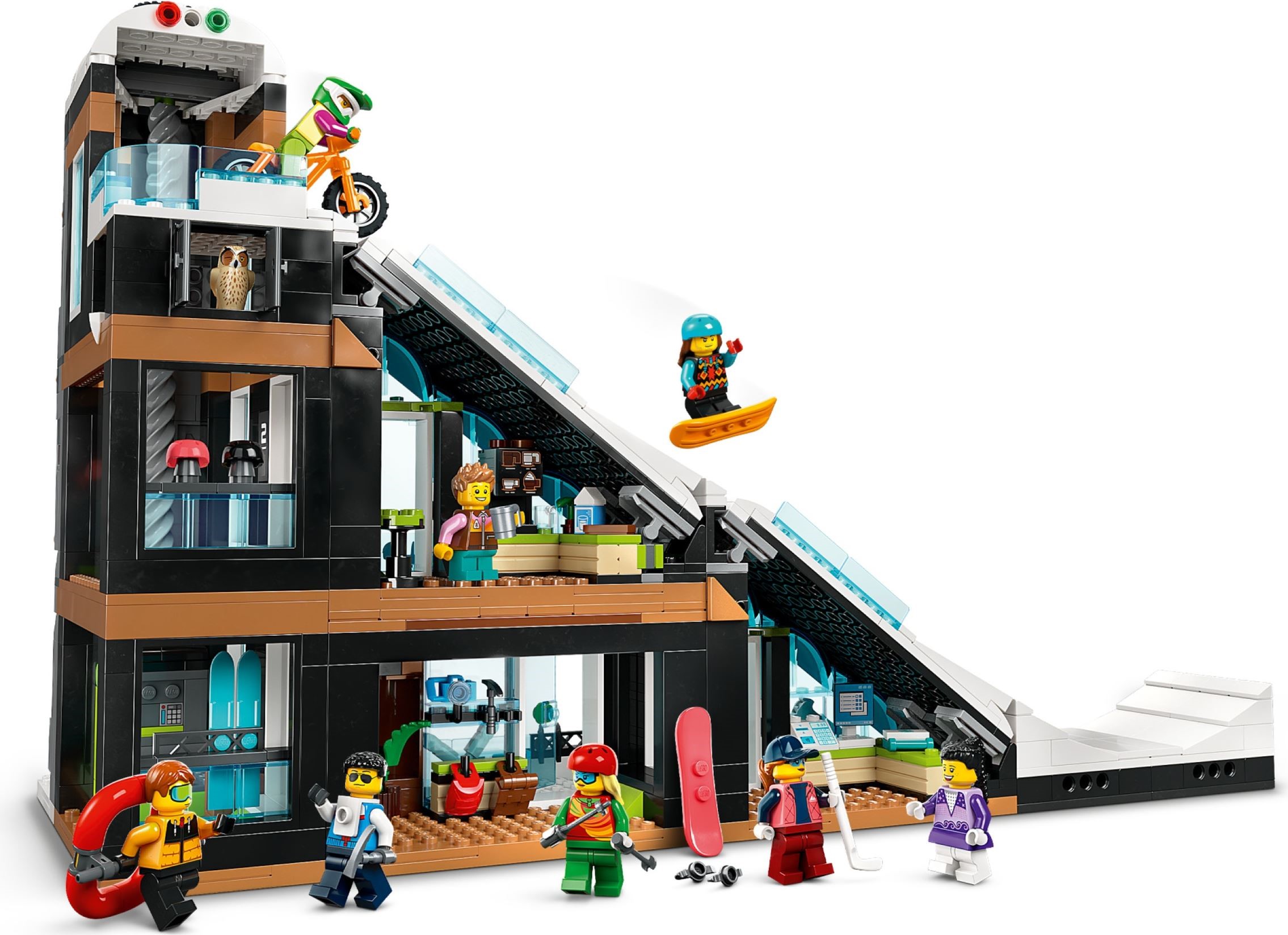 Zdjęcie galerii dla zestawu LEGO City 60366 Teren narciarski i wspinaczkowy stok kurort zima
