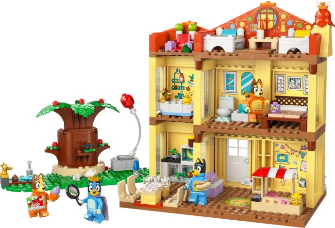 Zdjęcie galerii dla zestawu LEGO Bluey 11203 Bluey i jej rodzinny dom Blue Bingo Bandżi Chilli domek