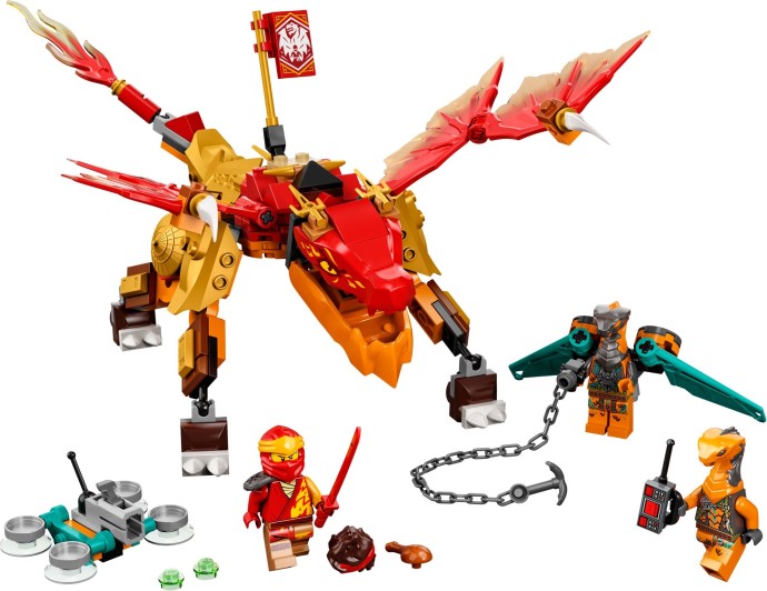 Zdjęcie galerii dla zestawu Zestaw klocków lego - smok ognia kaia evo 204 elementów