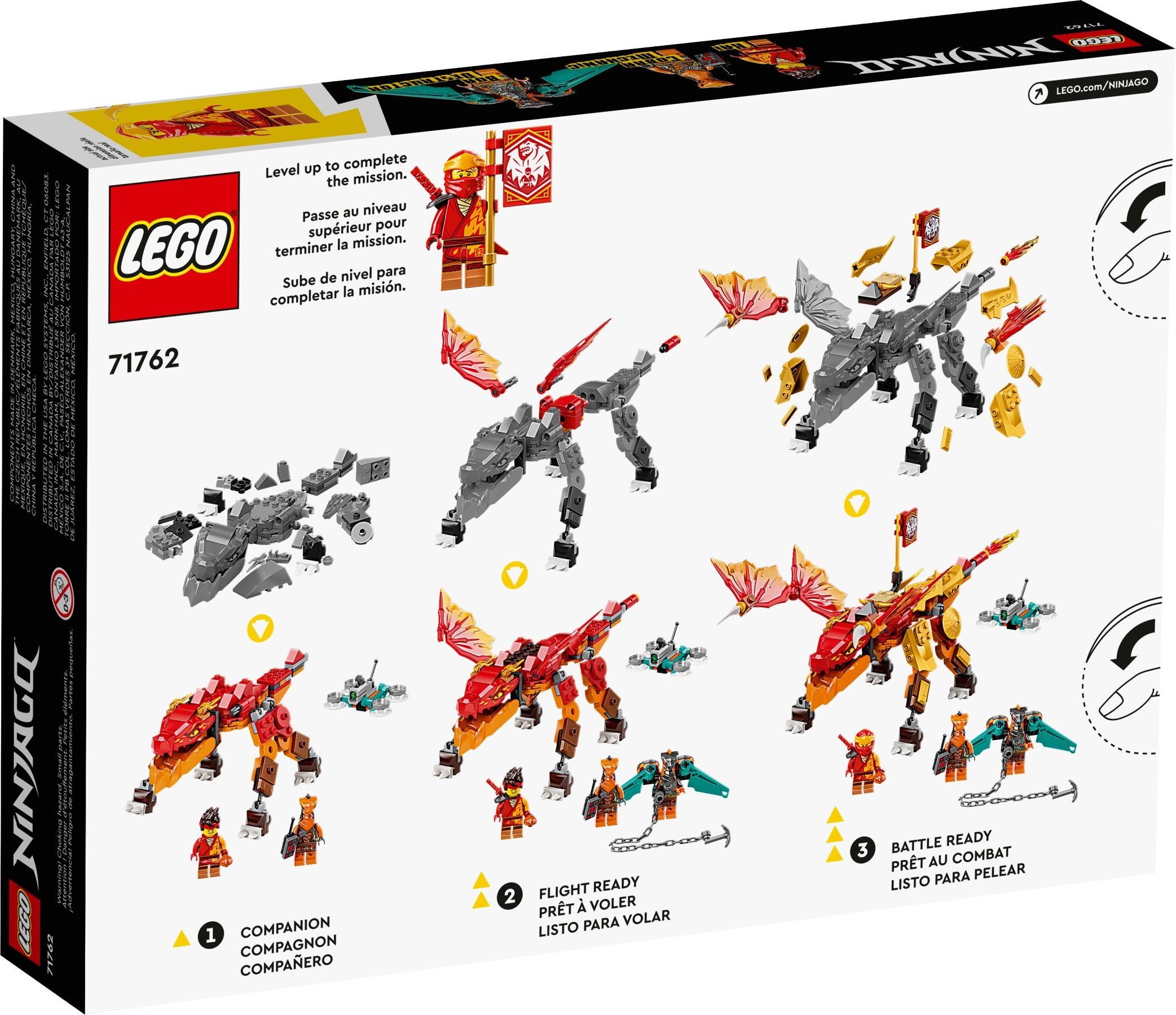 Zdjęcie galerii dla zestawu Zestaw klocków lego - smok ognia kaia evo 204 elementów