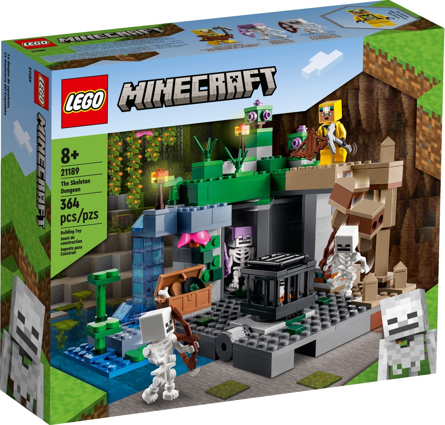 Zdjęcie galerii dla zestawu Klocki LEGO Minecraft Loch szkieletów 21189 364 elementy