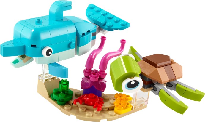Zdjęcie galerii dla zestawu Zestaw konstrukcyjny LEGO Creator 3w1 - delfin i żółw konik morski