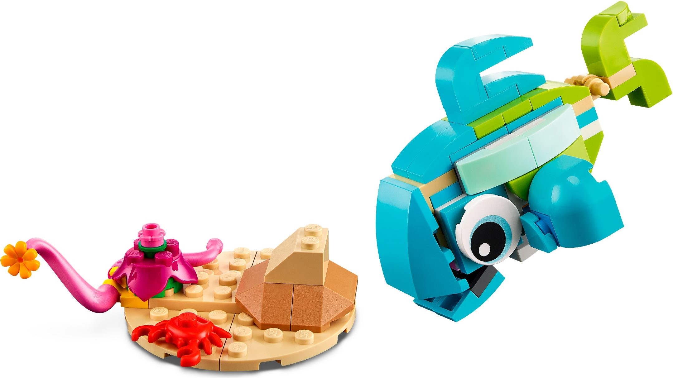 Zdjęcie galerii dla zestawu Zestaw konstrukcyjny LEGO Creator 3w1 - delfin i żółw konik morski