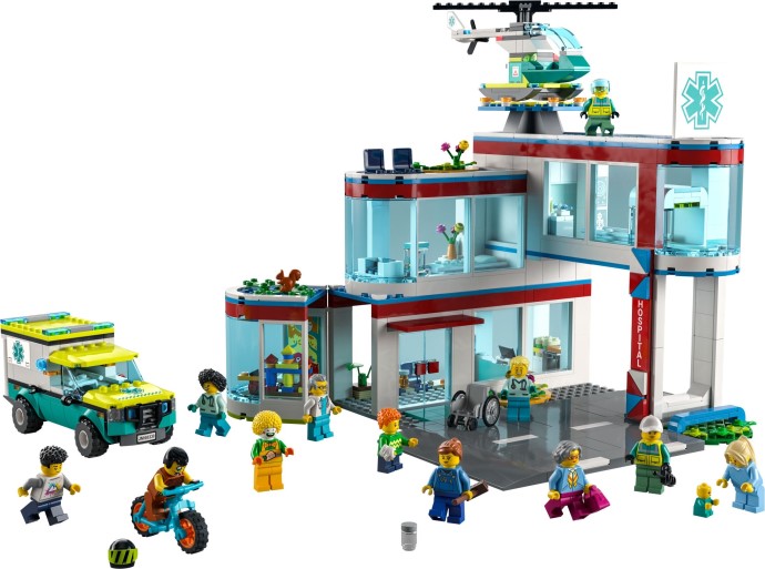 Zdjęcie galerii dla zestawu Klocki LEGO City Zestaw Szpital 60330 lekarz doktor helikopter