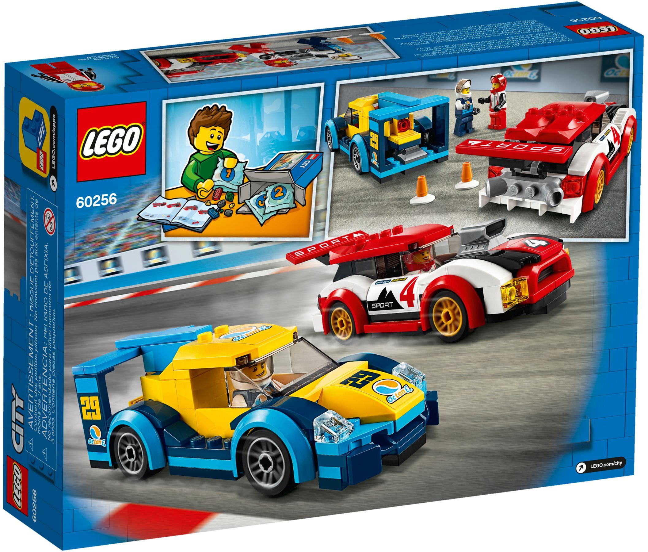Zdjęcie galerii dla zestawu klocki LEGO City 60256 Samochody wyścigowe wyscig formuła
