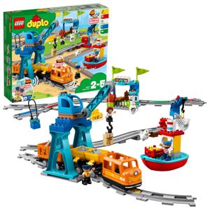 klocki LEGO Duplo 10875 Pociąg towarowy kolejka ciuchcia zestaw port statek