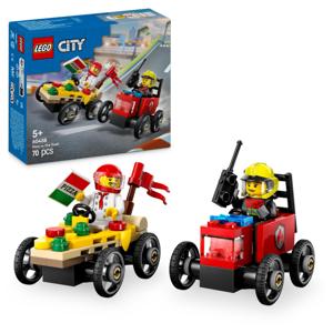 LEGO City Zestaw wyścigówek: pizza wóz strażacki 60458 Kucharz strażak