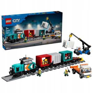 LEGO City 60509 Portowy pociąg towarowy, dźwig i ciężarówka kolejka kolej